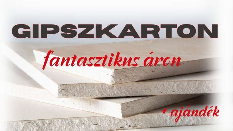 Gipszkarton és mennyezeti profil akció – ajándékcsomag minden nagyobb vásárláshoz!