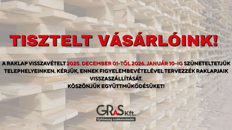 Raklap visszavétel telephelyeinken